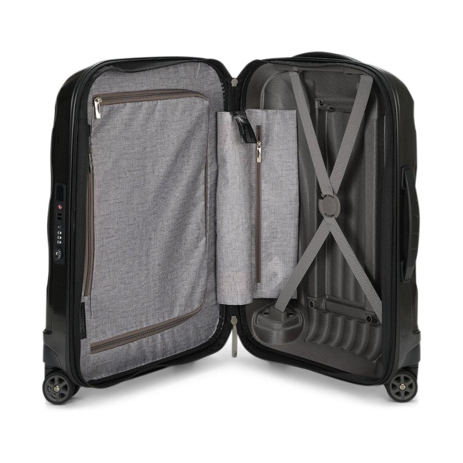 Samsonite C-Lite 55cm Exp CURV Carry-On Suitcase Black Black