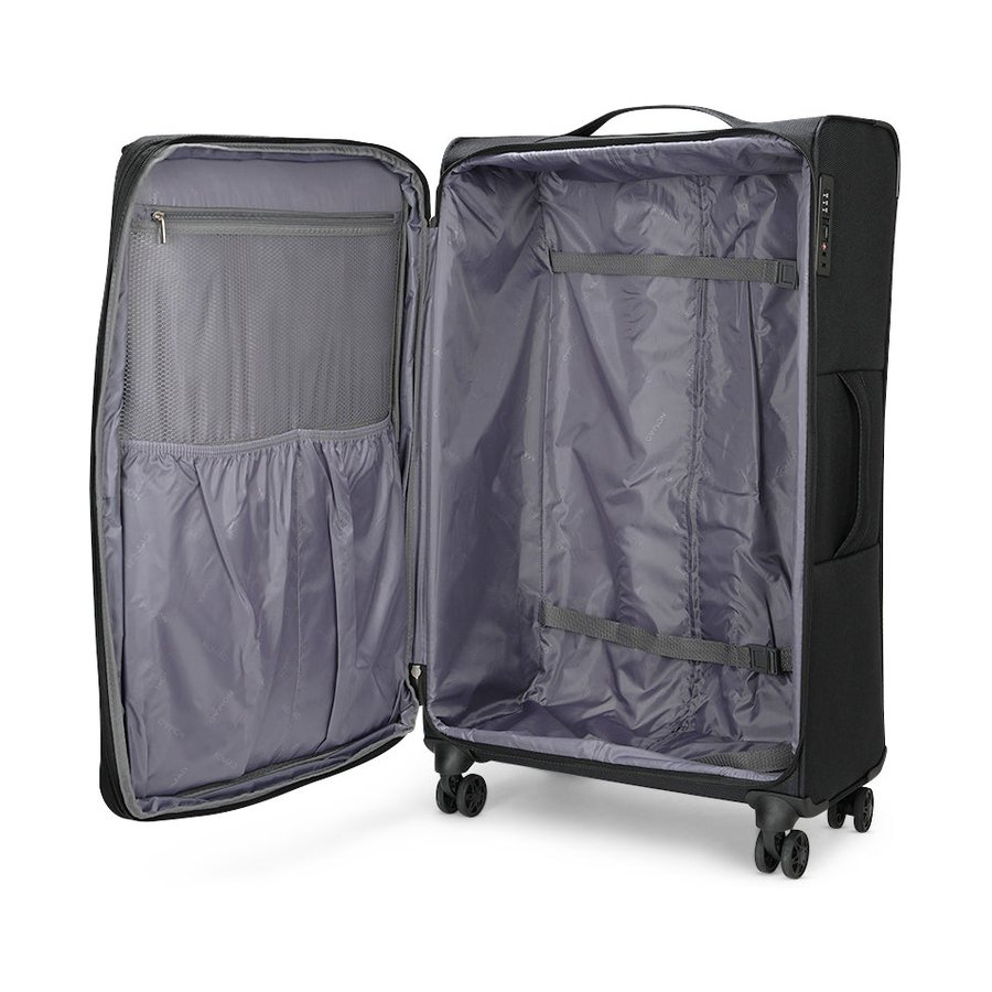 Caselite Ultra 55cm & 69cm Softside Luggage Set with Laptop Bag Black Black