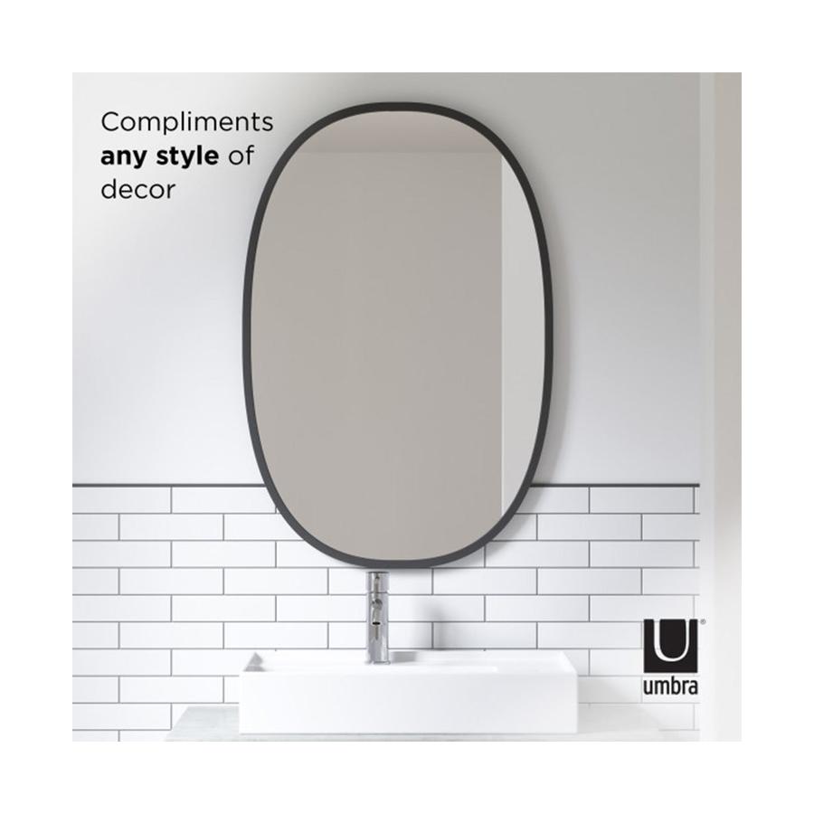 Umbra Hub Oval Wall Mirror (91.4cm x 61cm) Black Black