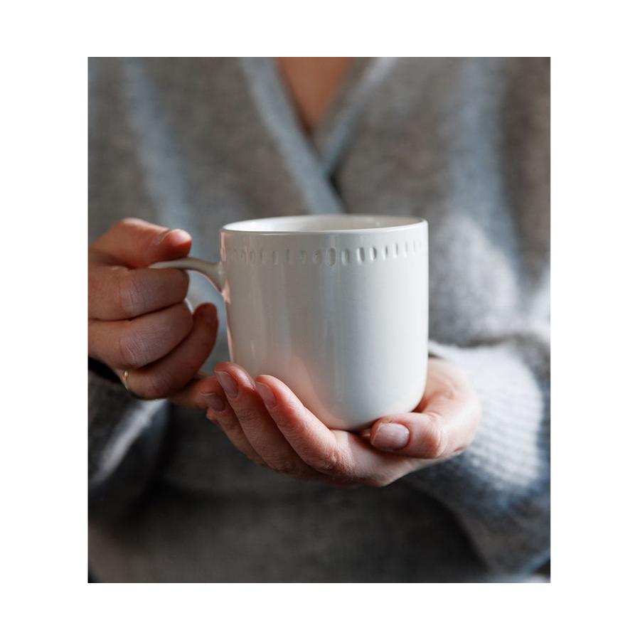 Mikasa Cranborne 320ml Stoneware Mugs (Set of 4) Cream Cream