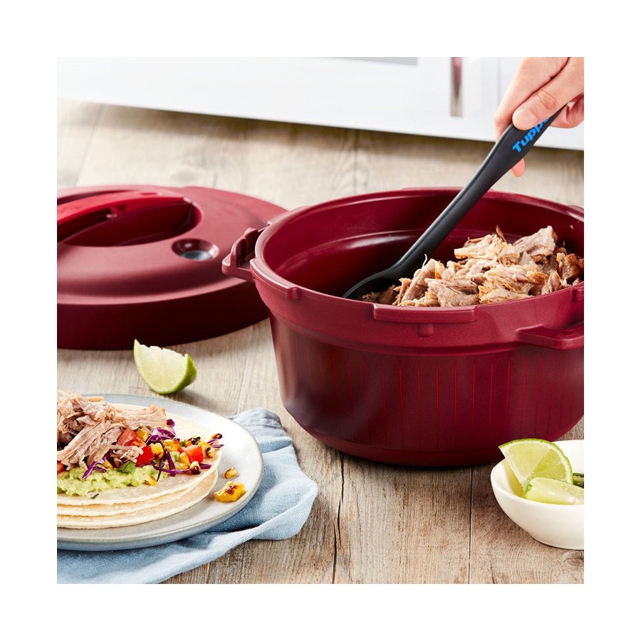 Tupperware Microwave Pressure Cooker Maroon Maroon