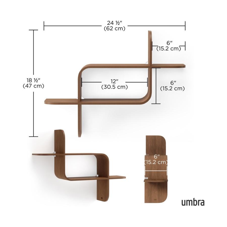 Umbra Montage Shelf Light Walnut Light Walnut