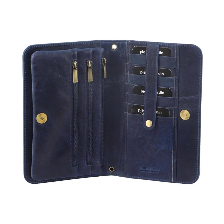 Pierre Cardin Piper Women's Italian Leather Crossbody Organiser Midnight Midnight
