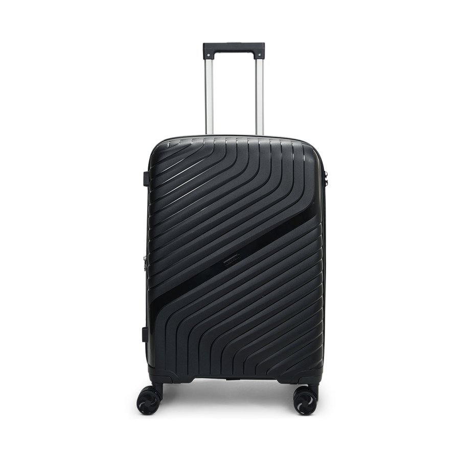 Nomad Journey 66cm Hardside Checked Suitcase Black Black