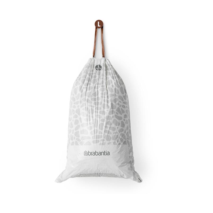 Brabantia PerfectFit Bags Code L (40-45L) Pack of 10 White White