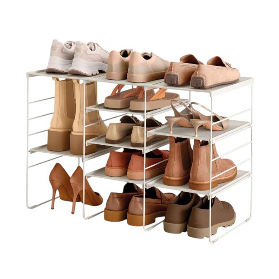 Joseph Joseph Level Plus Large Adjustable Shoe Rack Ecru Ecru