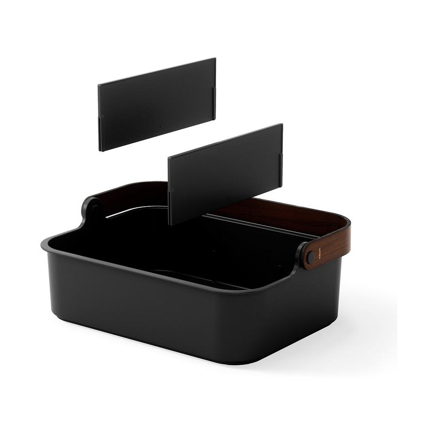 Umbra Bellwood Large Stackable Bin Black/Walnut Black/Walnut