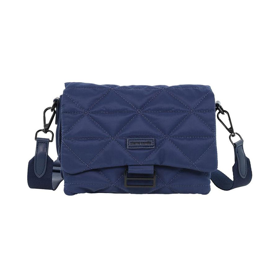 Pierre Cardin Marzia Ladies Nylon Textured Crossbody Bag Navy Navy