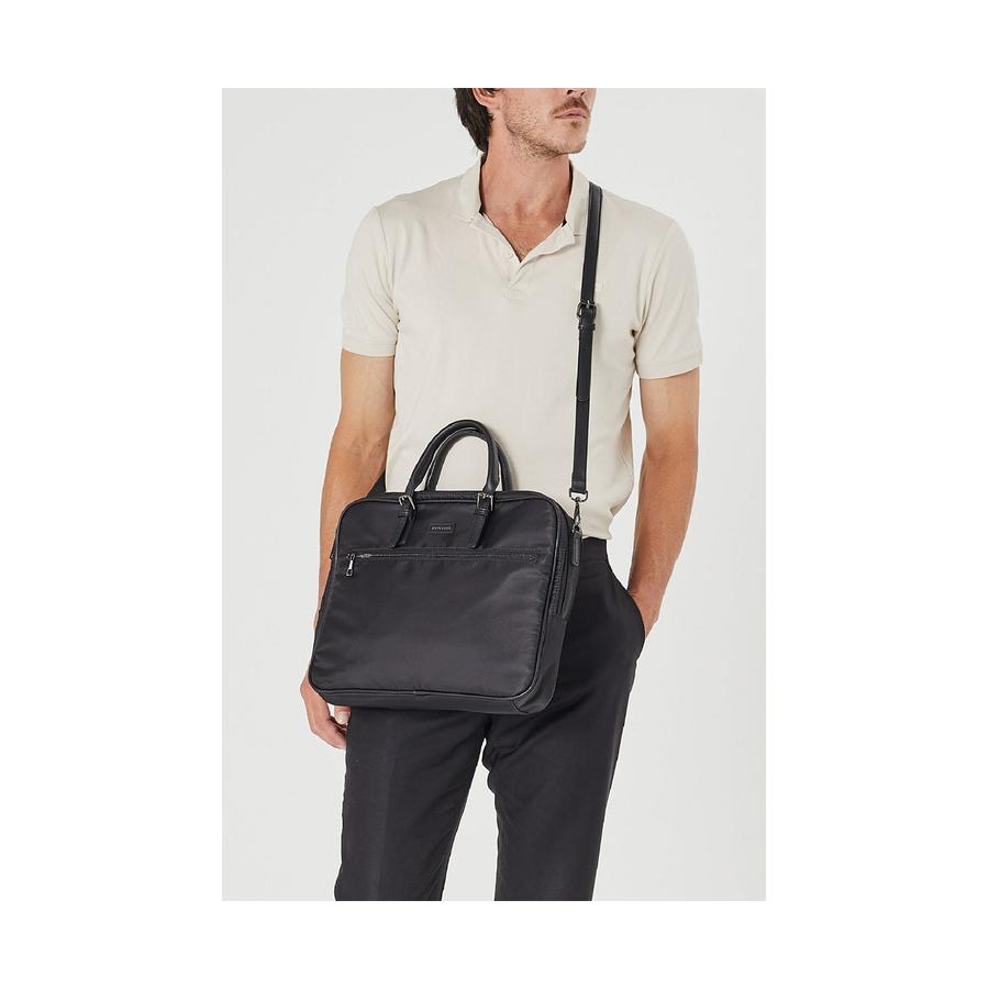 Pierre Cardin Torrence Men's Nylon Classic Business Laptop Bag Black Black