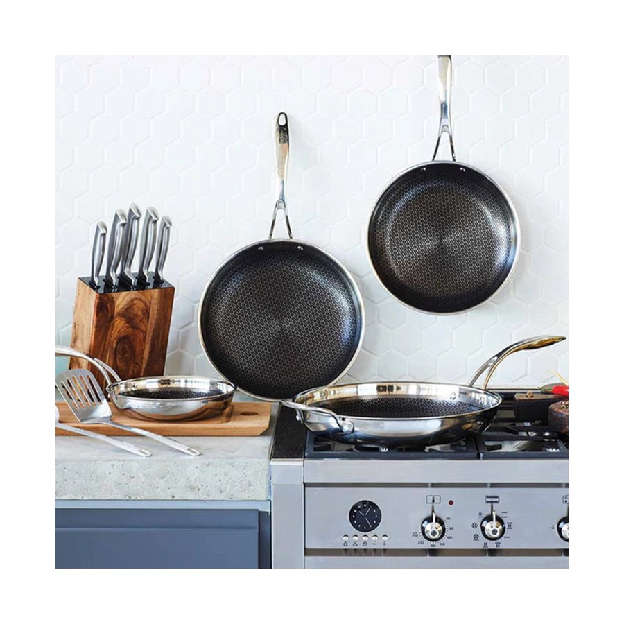 Stanley Rogers Matrix 28cm Non-Stick Frypan Stainless Steel Stainless Steel