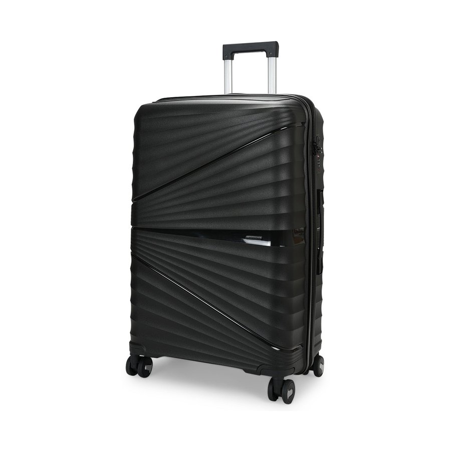 Nomad Aspire 75cm Hardside Checked Suitcase Black Black