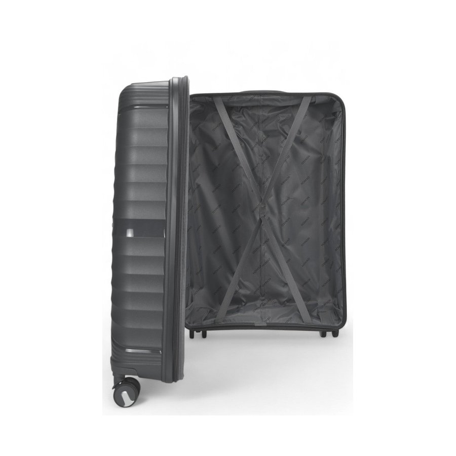 Nomad Aspire 75cm Hardside Checked Suitcase Dark Grey Dark Grey
