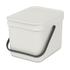 Brabantia Sort & Go Waste Bin (6L) Light Grey