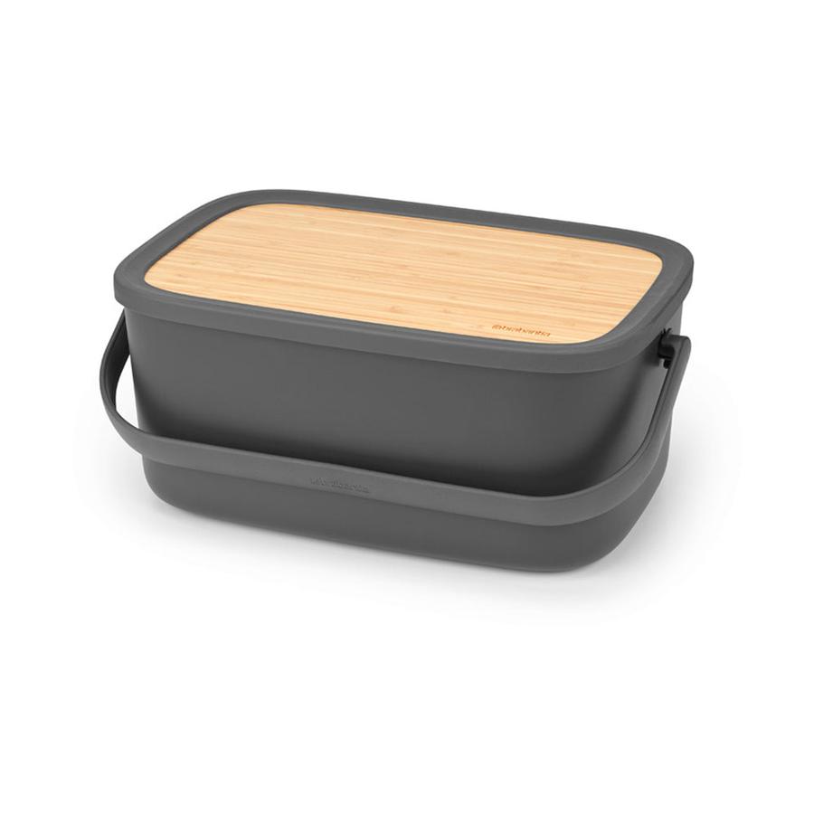 Brabantia Nic Bread Bin Dark Grey Dark Grey