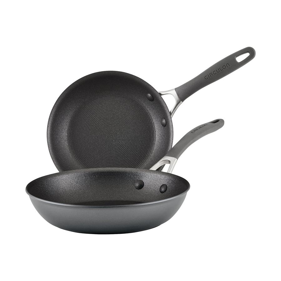 Circulon ScratchDefense A1 21.5cm & 25.4cm Skillet Set Black Black