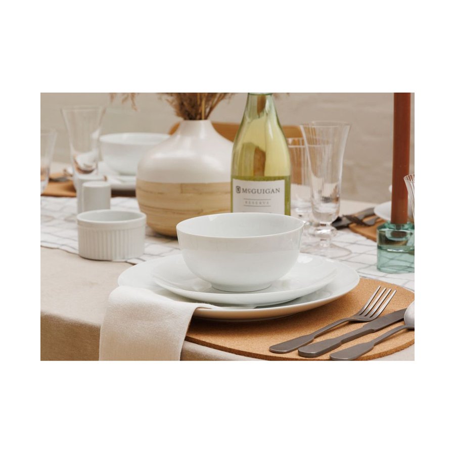 Mikasa Chalk 12-Piece Porcelain Dinner Set White White