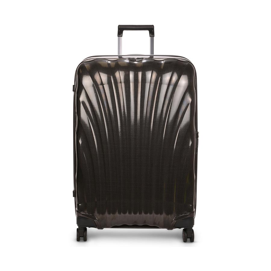 Samsonite C-Lite 75cm CURV Checked Suitcase Black Black