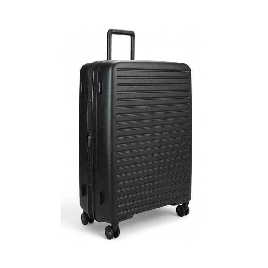 Samsonite Restackd 75cm Hardside Checked Suitcase Black Black