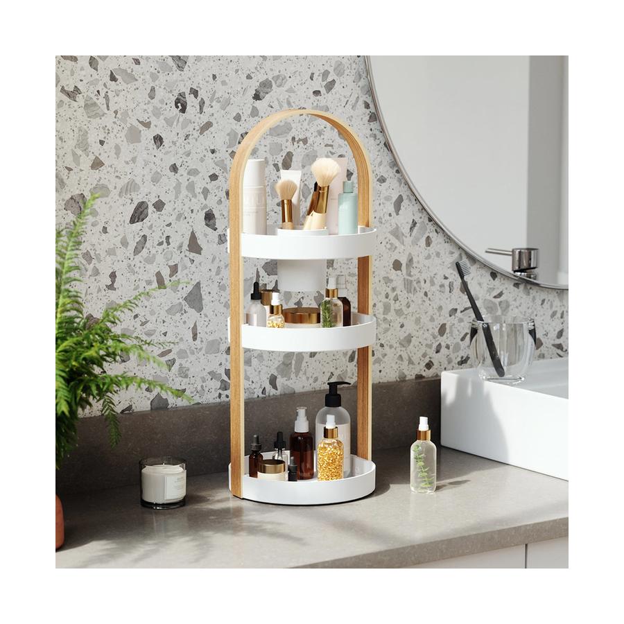 Umbra Bellwood Cosmetic Organiser White/Natural White/Natural