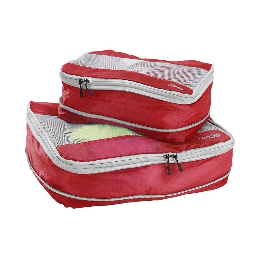 Lewis N. Clark Packing Cube Set -  2 Pack Red Red