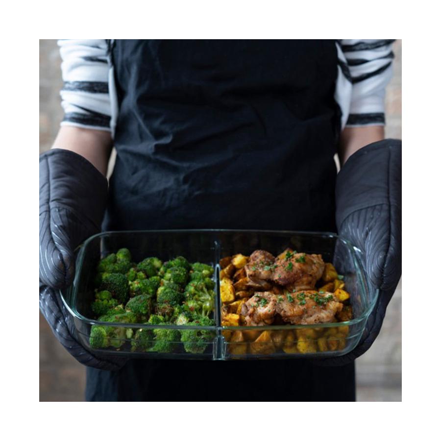 Pyrex Divided Glass 2.6L Baking Dish Clear Clear