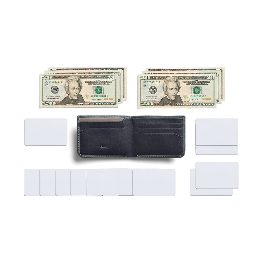 Bellroy RFID Hide & Seek LO Leather Wallet Everglade Everglade