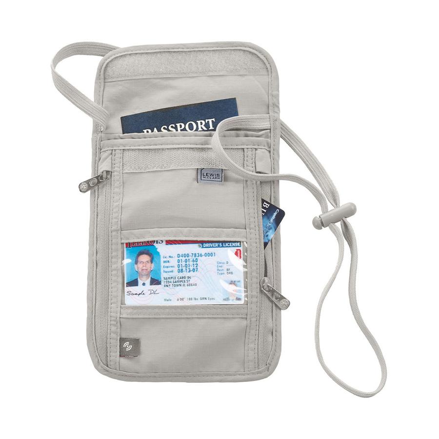 Lewis N. Clark RFID Neck Stash Clay Clay