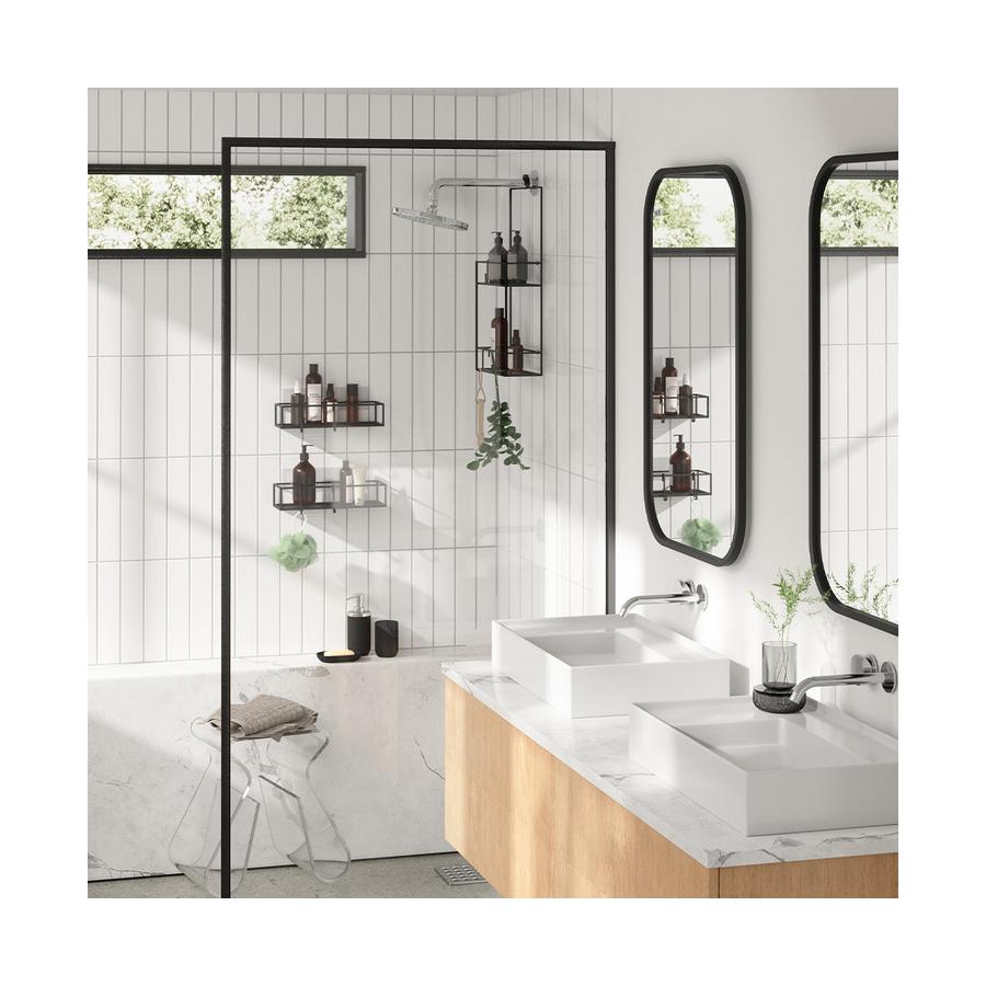Umbra Cubiko Shower Bins (Set of 2) Black Black