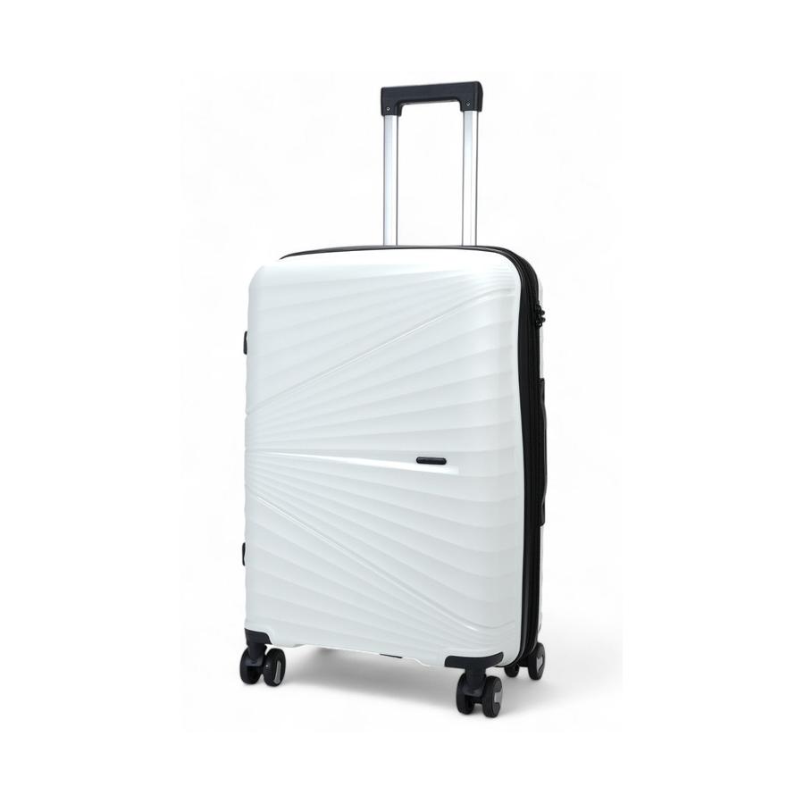 Nomad Aspire 65cm Hardside Checked Suitcase White White