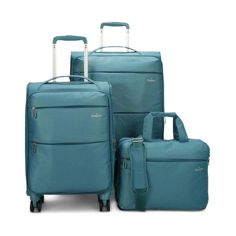 Caselite Ultra 55cm & 69cm Softside Luggage Set with Laptop Bag Teal Teal