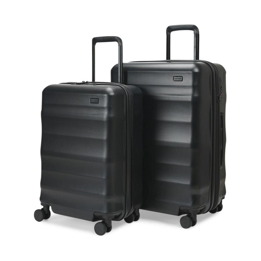 Explorer Luna-Air 55cm & 63cm Hardside Luggage Set Black Black