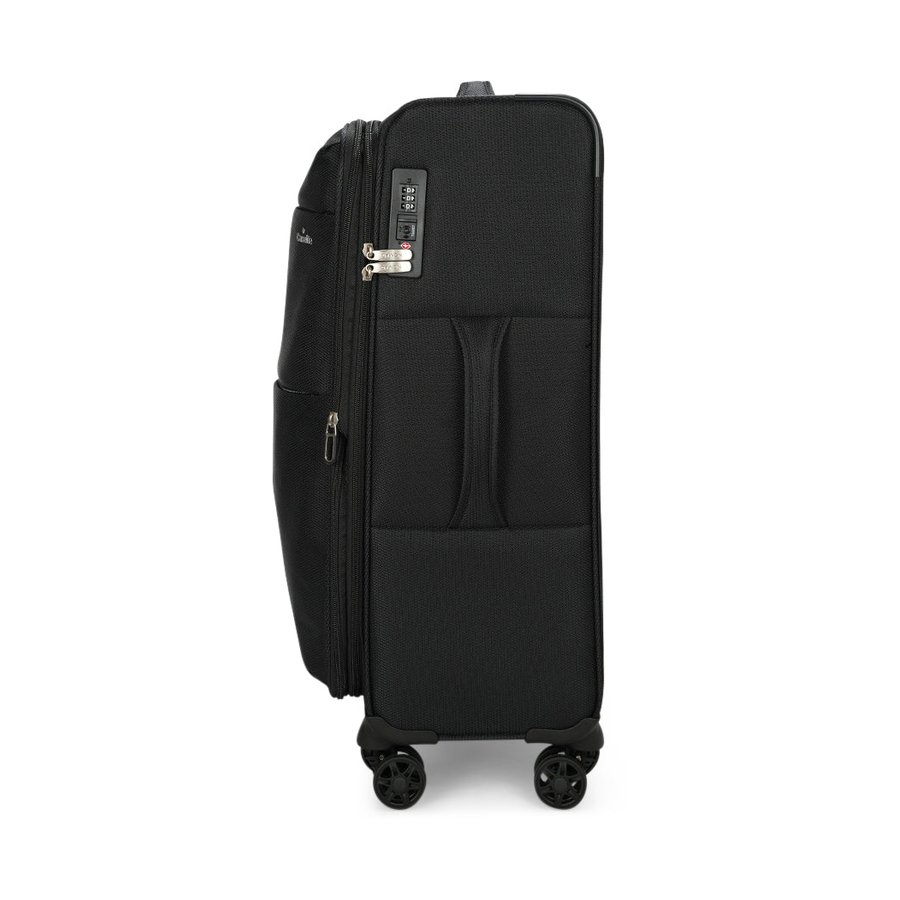 Caselite Ultra 69cm Softside Checked Suitcase Black Black