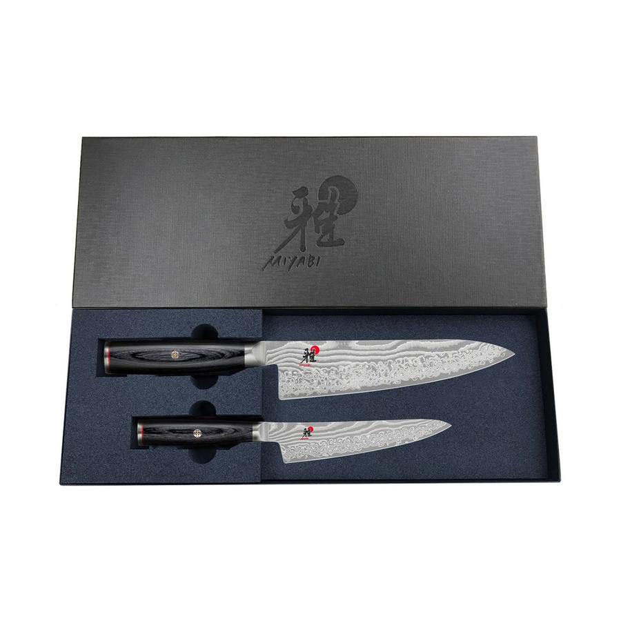 Miyabi Pakka Gyutoh & Shotoh Knife Set Black Black
