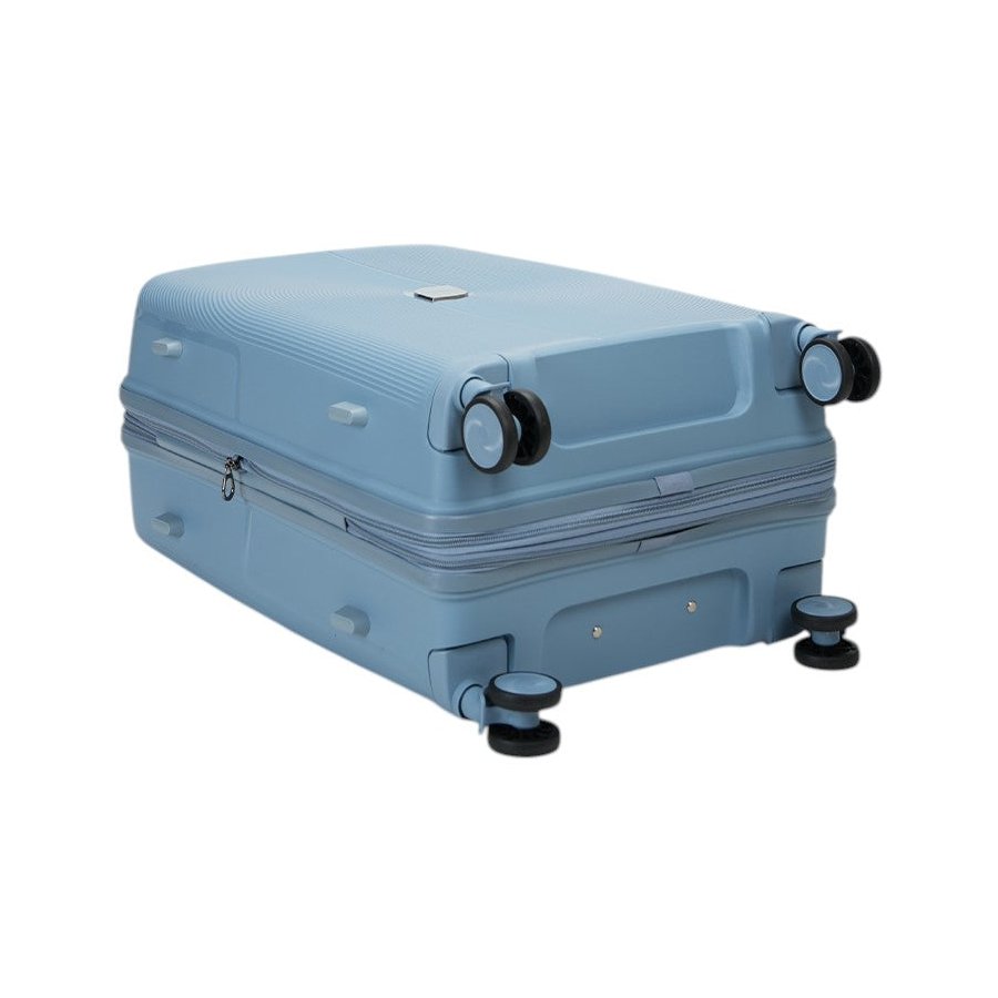 Caselite Aero 65cm Hardside Checked Suitcase Light Blue Light Blue