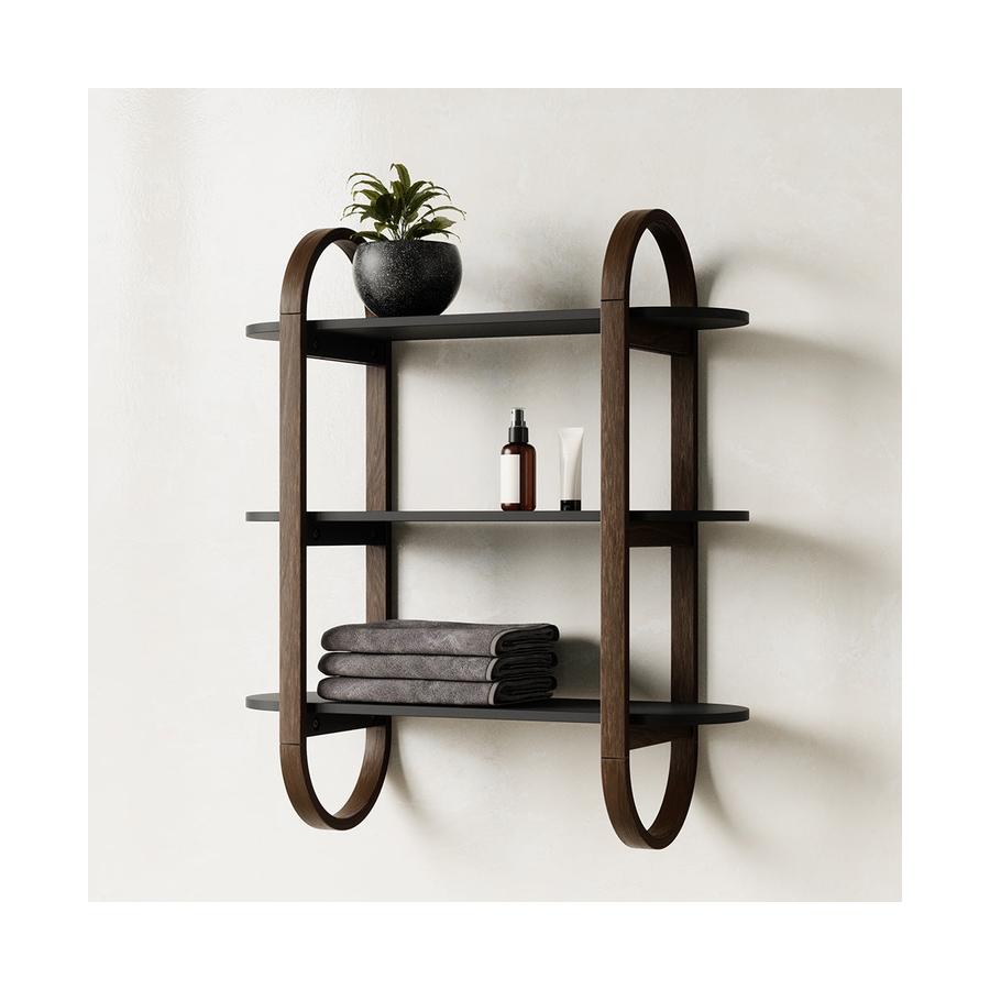 Umbra Bellwood Wall Shelf Black/Walnut Black/Walnut
