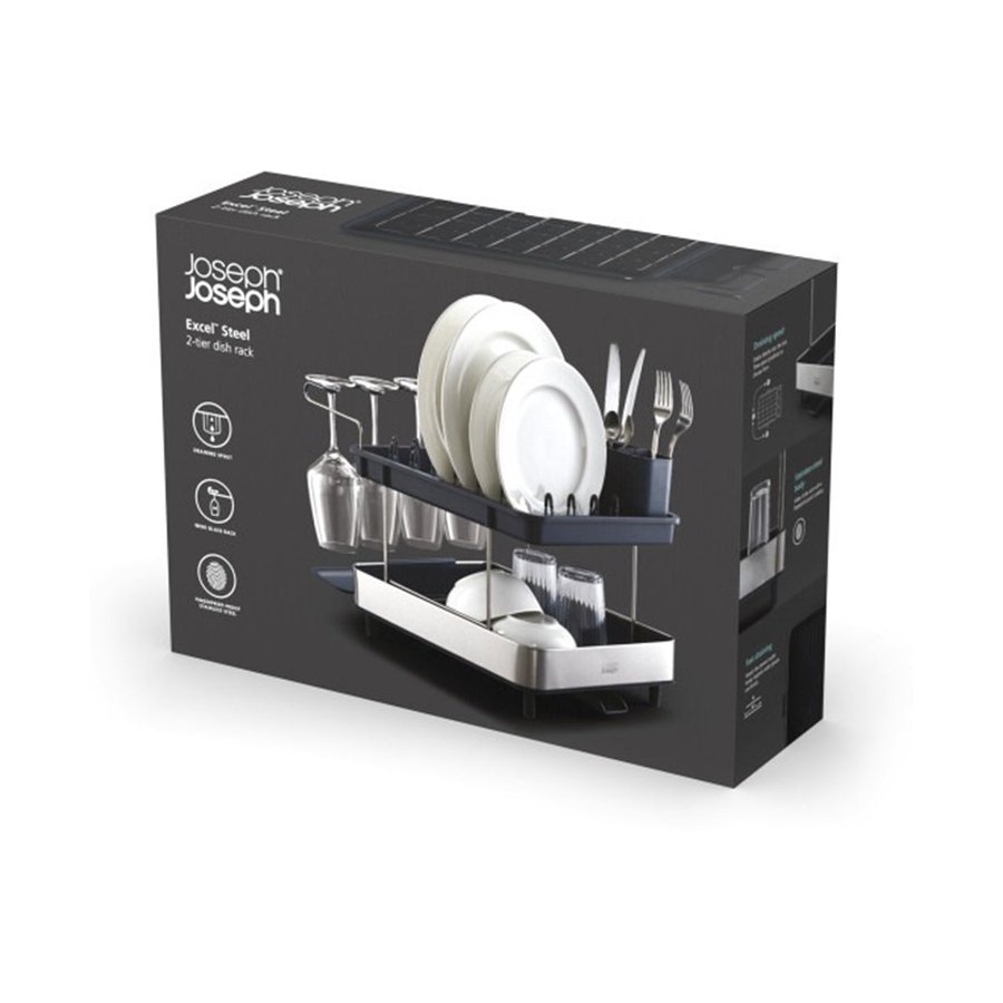 Joseph Joseph Excel 2-Tier Dish Rack Stainless Steel Stainless Steel