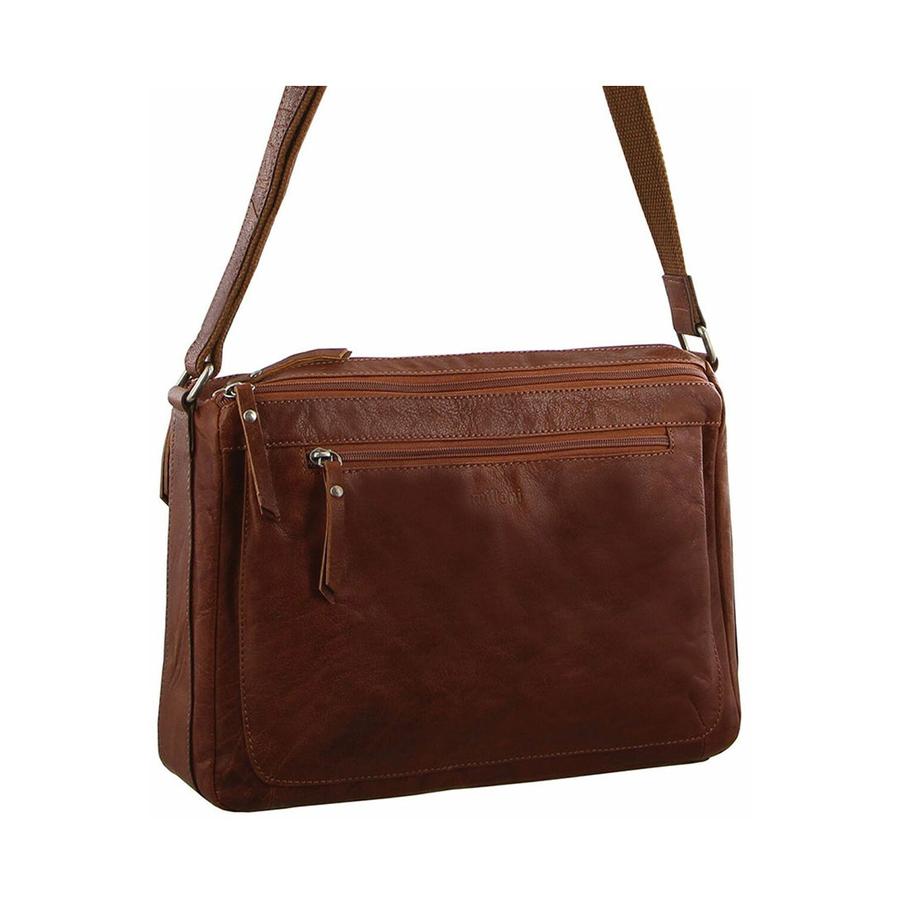 Milleni Caroline Women's Leather Crossbody Bag Chestnut Chestnut