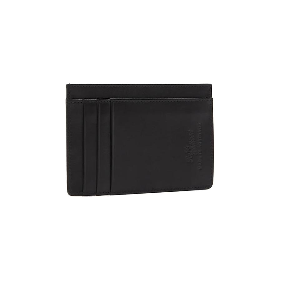 RM Williams Singleton Vertical Card Holder Wallet Black Black