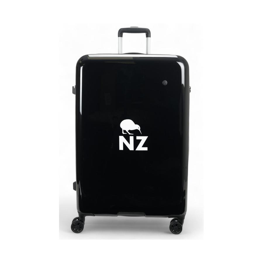 Caselite NZ Kiwi 77cm Hardside Checked Suitcase Black Black