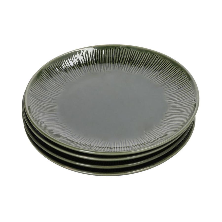 Mikasa Jardin 21.5cm Stoneware Side Plates (Set of 4) Green Green