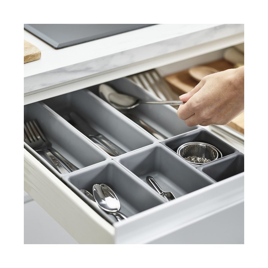 Joseph Joseph Blox 7-Piece Drawer Organiser Set Grey Grey