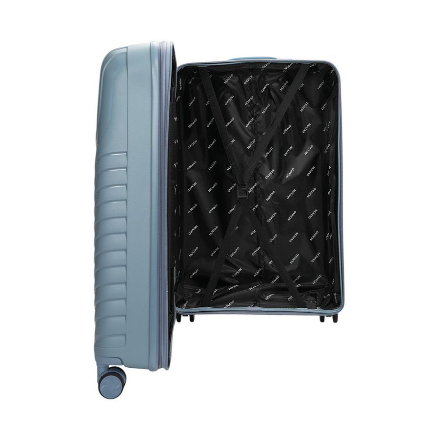 Nomad Journey 75cm Hardside Checked Suitcase Steel Blue Steel Blue