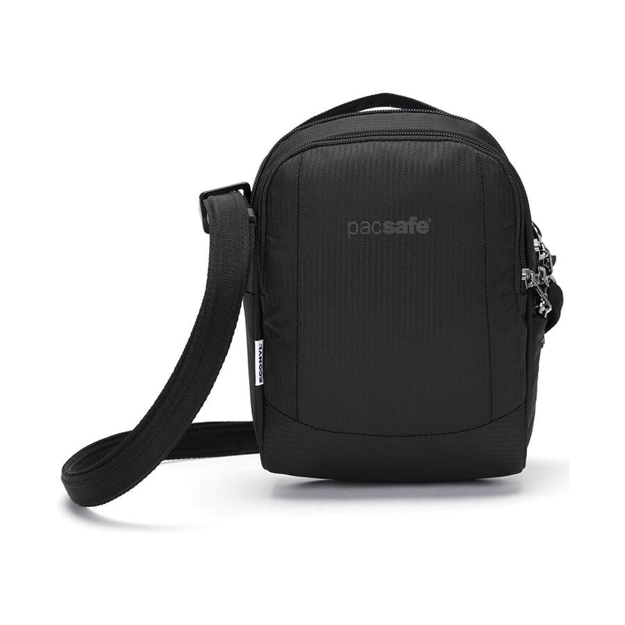 Pacsafe Metrosafe LS100 ECONYL Anti-Theft Recycled Crossbody Black Black