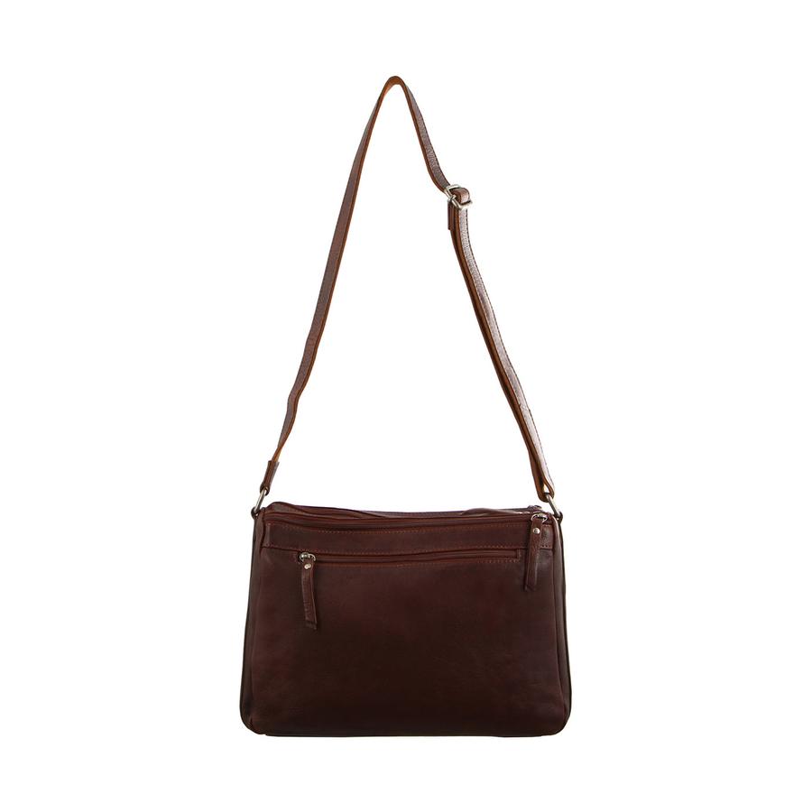 Milleni Caroline Women's Leather Crossbody Bag Chestnut Chestnut