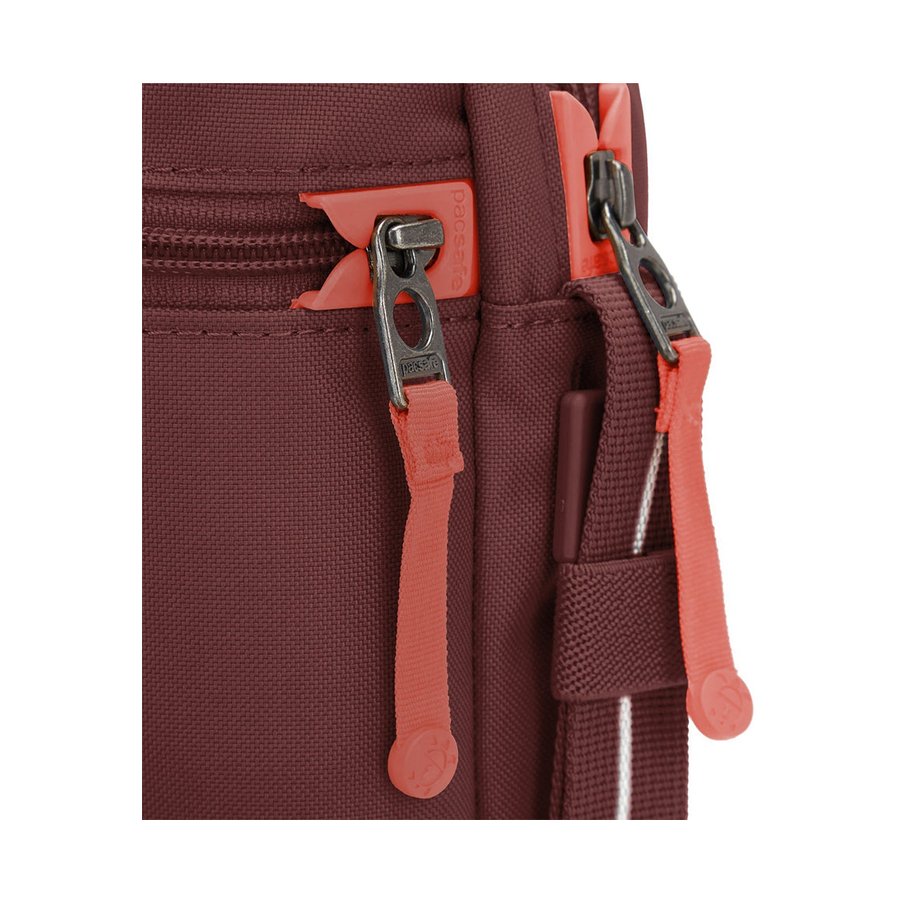 Pacsafe GO Anti-Theft Recycled Festival Crossbody Bag Garnet Red Garnet Red
