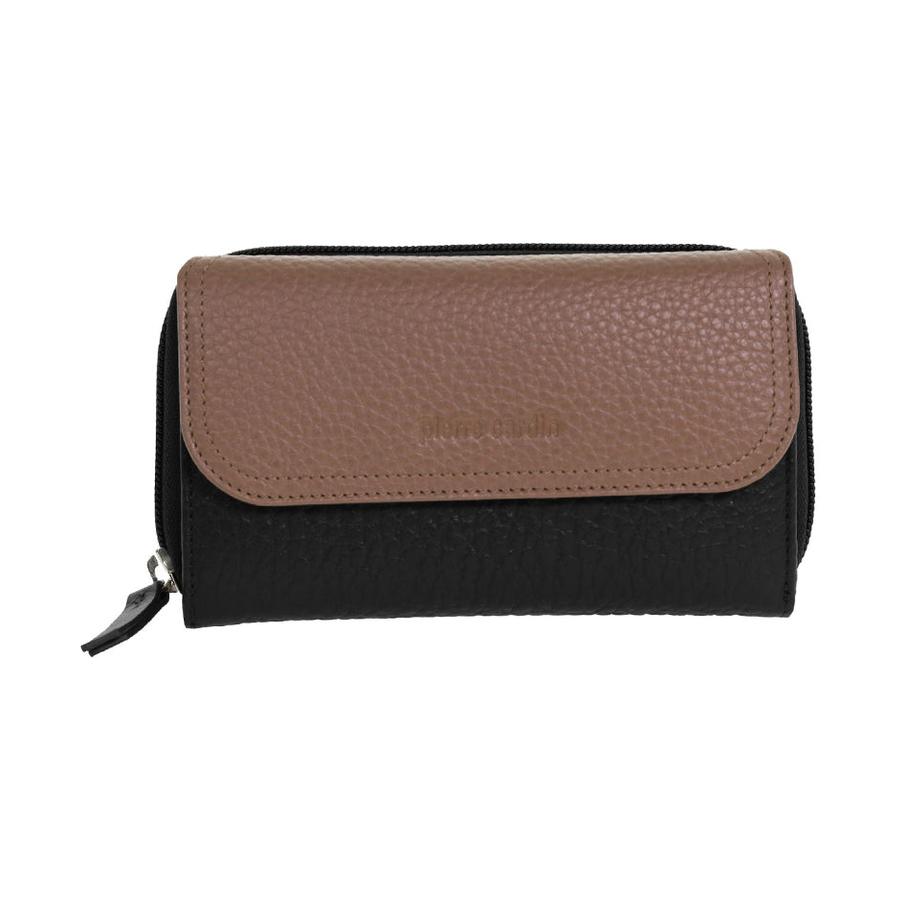 Pierre Cardin Jazz Ladies Tri-Fold Tab Wallet Black/Taupe Black/Taupe