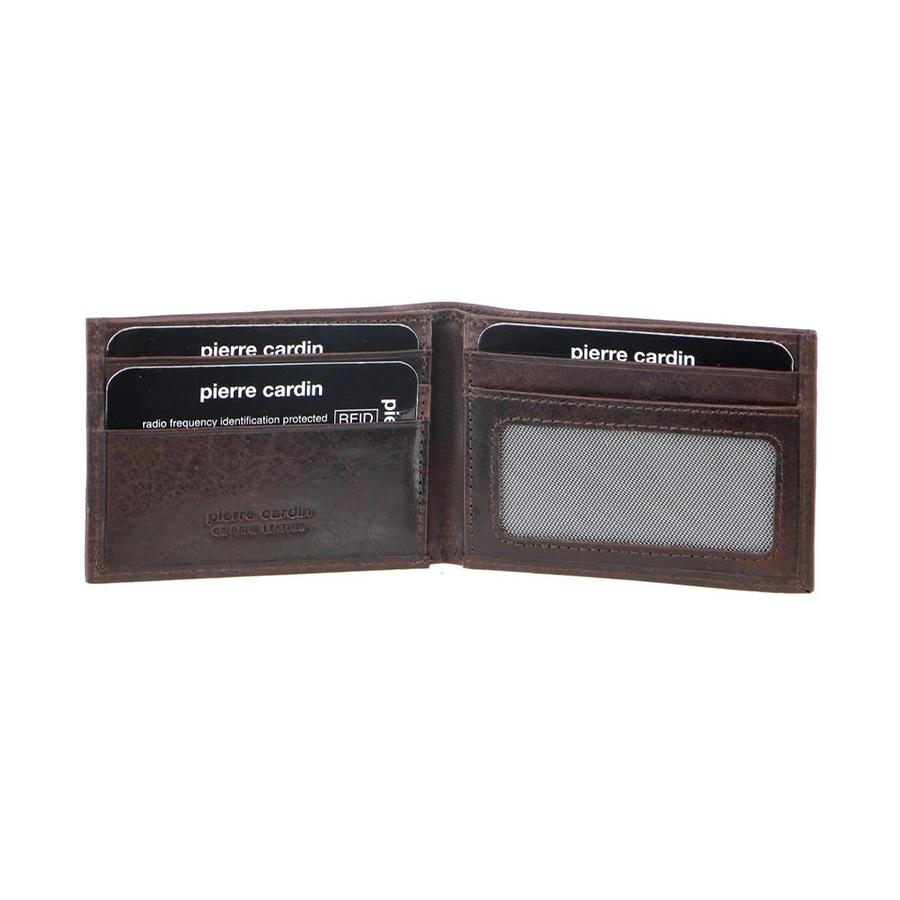 Pierre Cardin Finley Men's Rustic Leather RFID Wallet Chocolate Chocolate