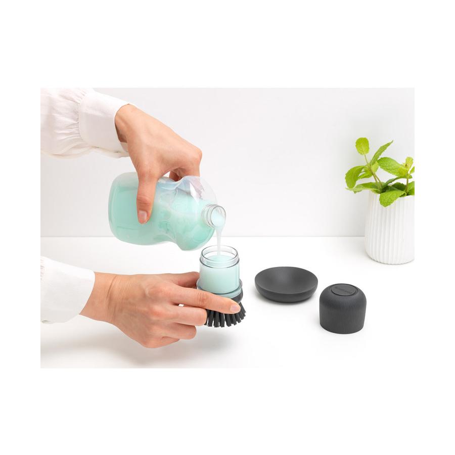 Brabantia Soap Dispensing Dish Brush Dark Grey Dark Grey
