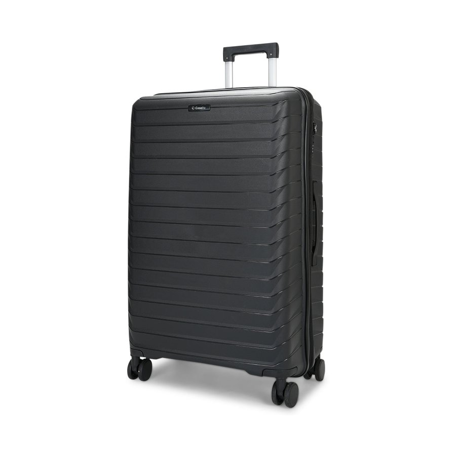 Caselite Expedition 75cm Hardside Checked Suitcase Black Black