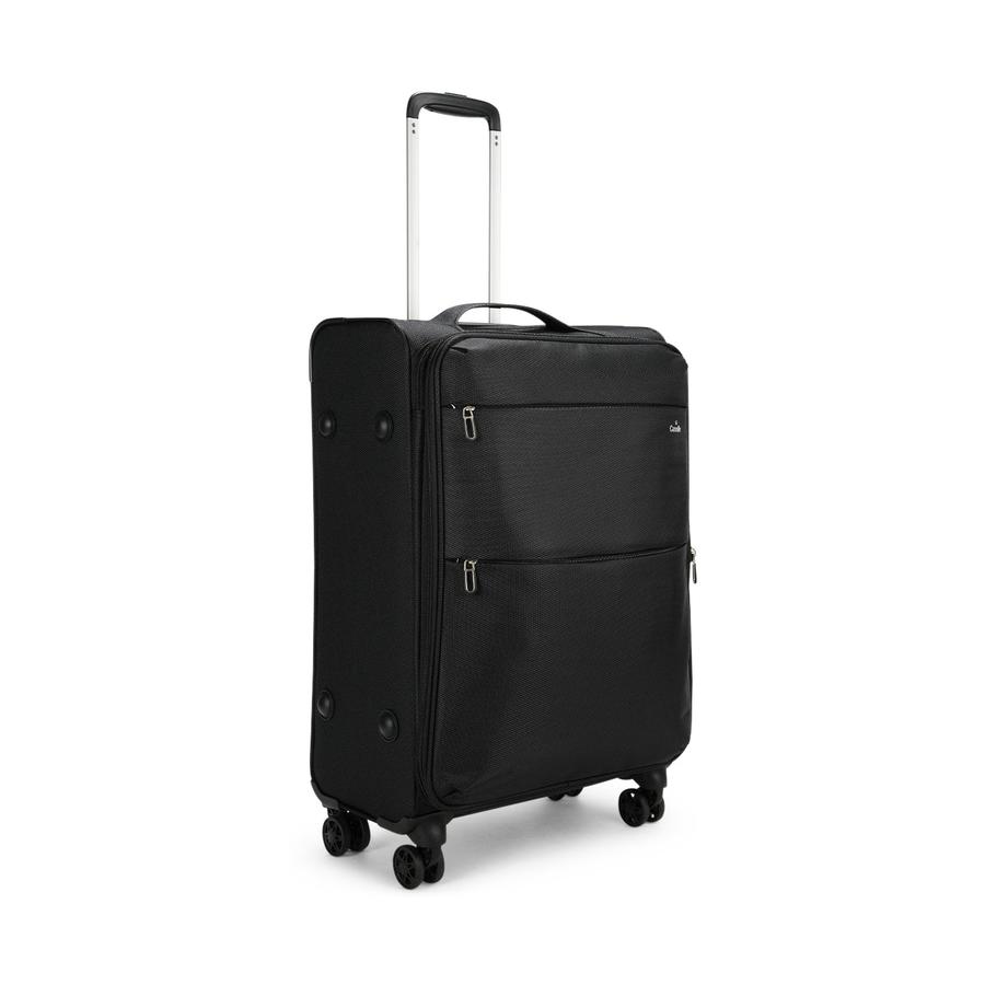 Caselite Ultra 69cm Softside Checked Suitcase Black Black